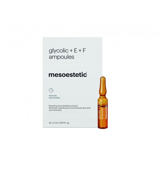 Mesoestetic glycolic + E + F ampoules 10x2ml - Pro Esthetic Solutions